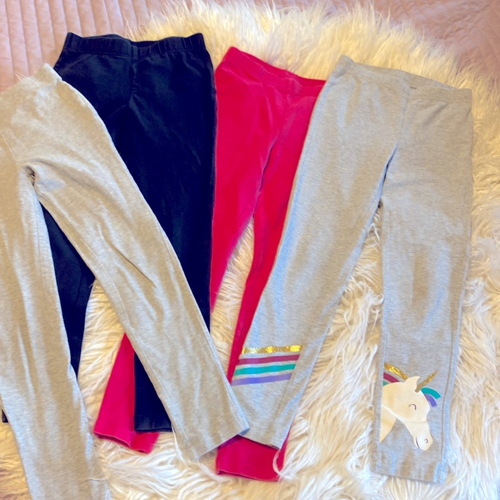 Girls Lands End leggings lot of 4 size Large